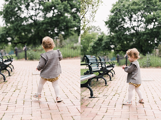 baby photographer columbus ohio toddler girl dancing outside