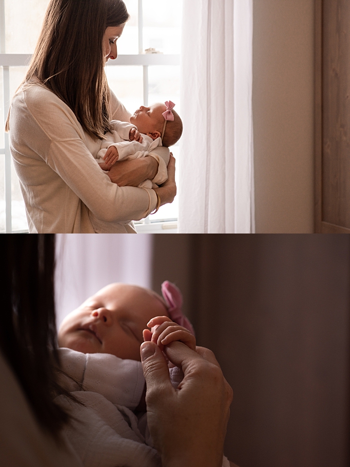 columbus newborn photographer newborns tiny fingers clasp moms while in her arms