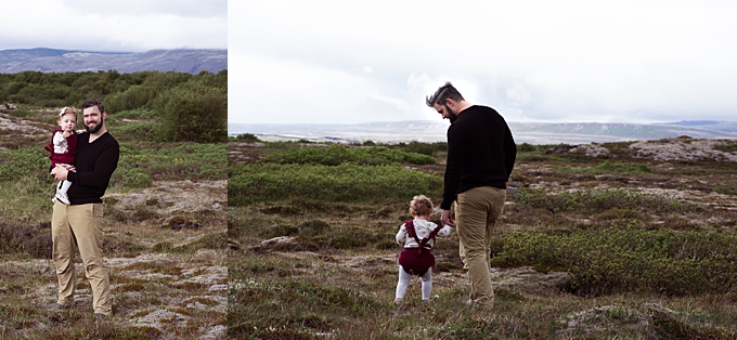 columbus family photographer in iceland father holds daughter