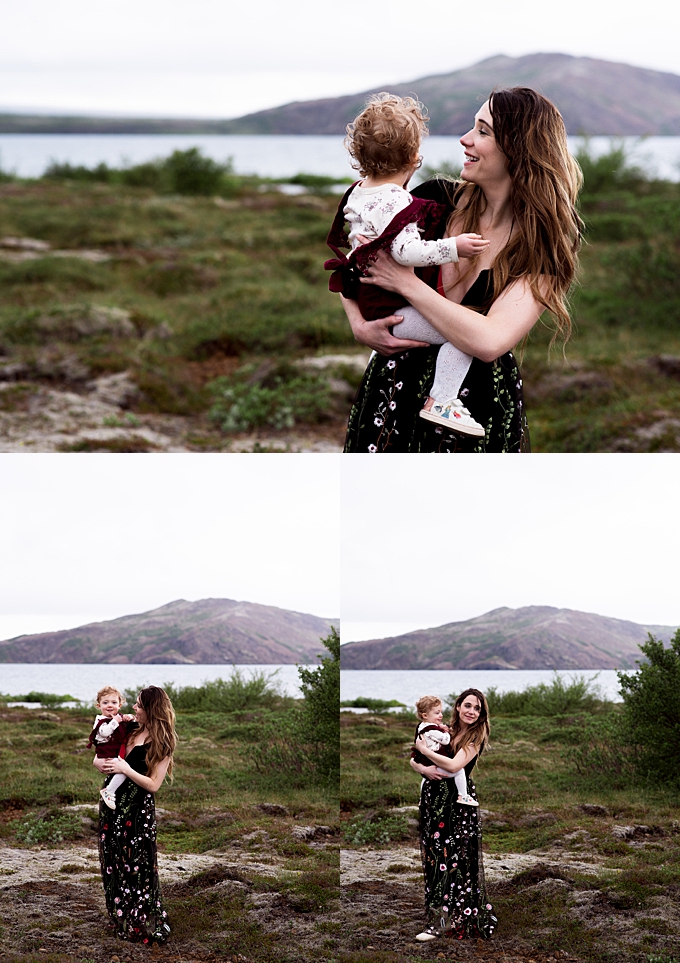 columbus family photographer family vacation mom holds daughter in iceland