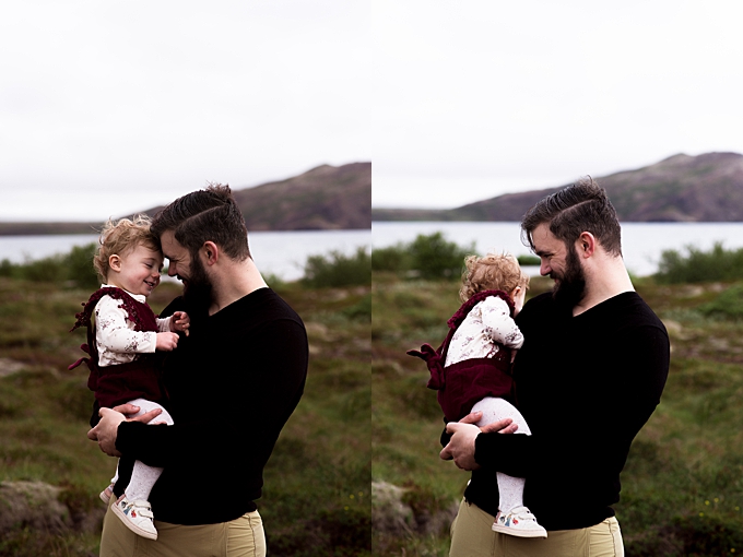 columbus family photographer in iceland dad and daughter nuzzle heads