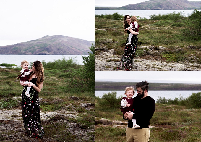 columbus family photographer daughter snuggles with parents in the scenic iceland park
