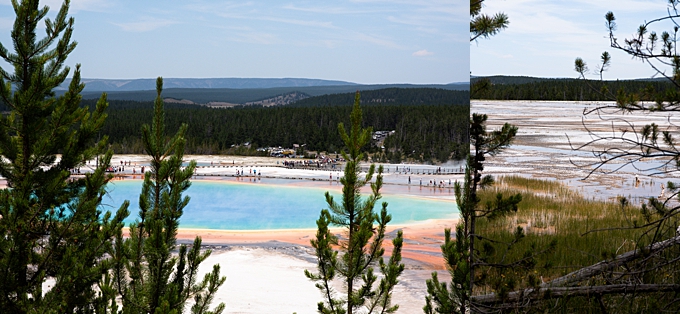 ohio photographer view of grand prismatic spring from hike 
