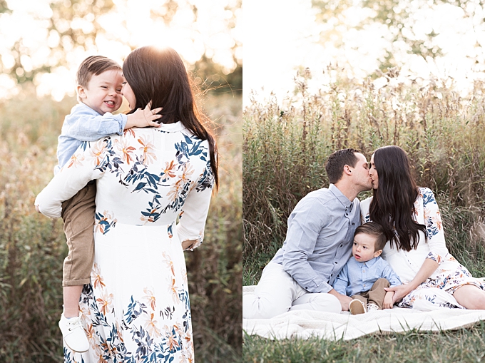 Maternity Photography Columbus OH  family photos with young toddler and husband outside