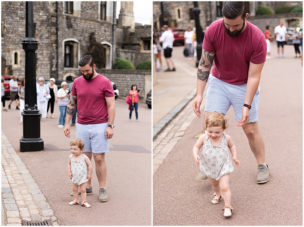 europe travel photographer dad chases daughter around windsor castle