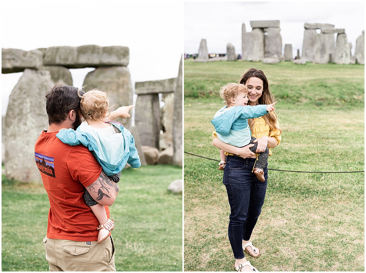 europe travel photographer family walks around stonehenge 
