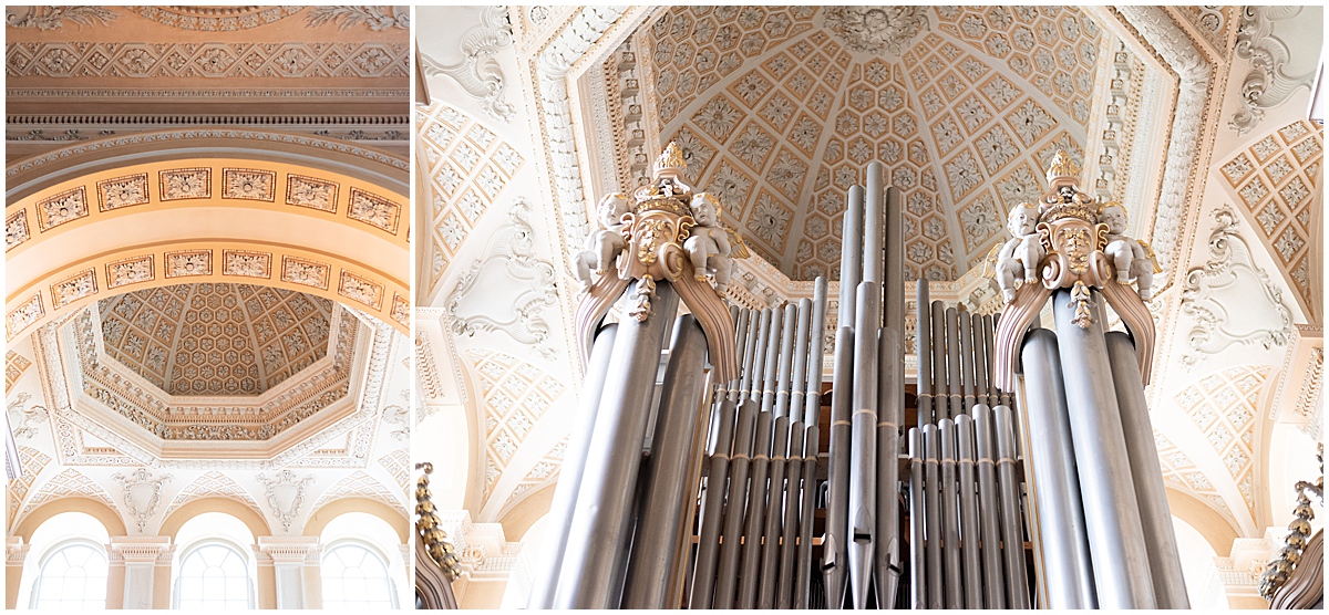 europe travel photographer blenheim library organ and ceiling 
