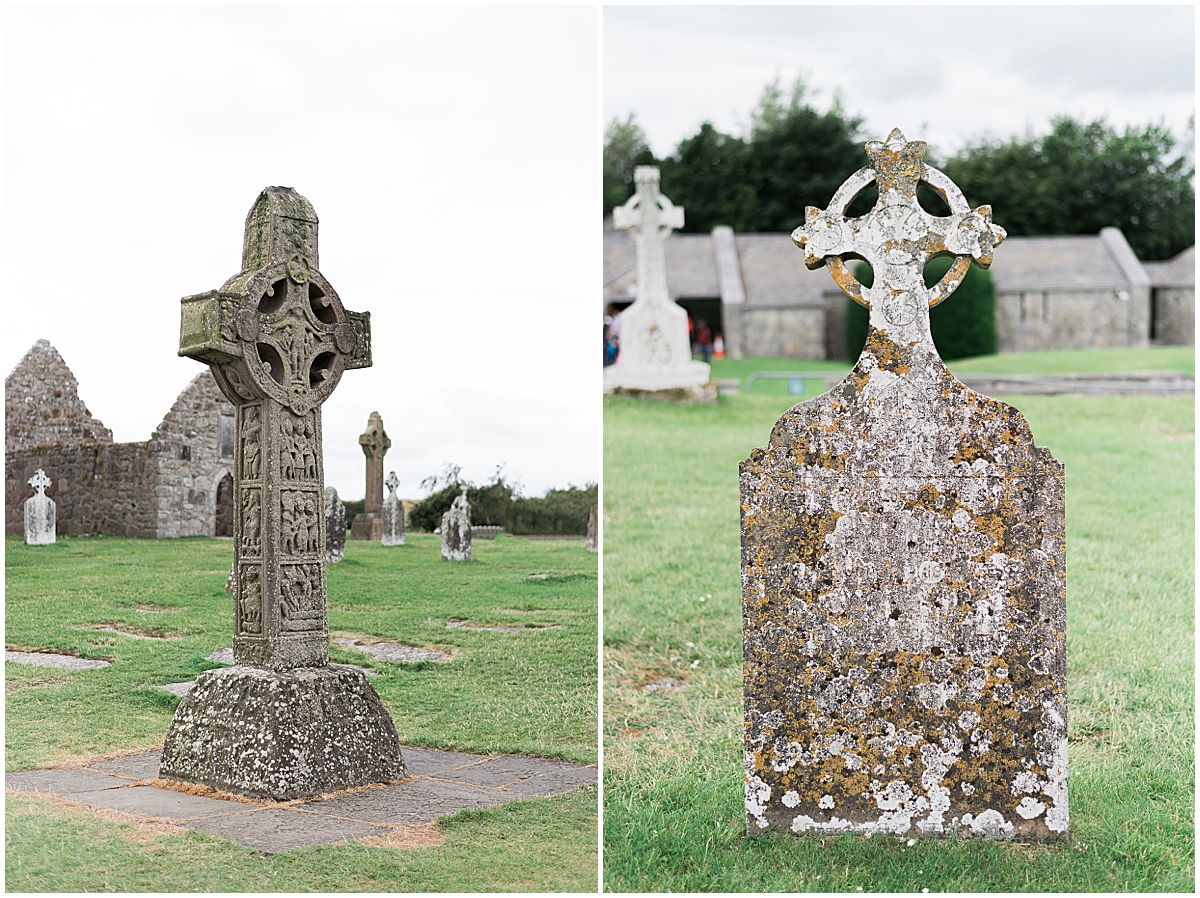 europe travel photographer details of gravestones at clonmacnoise