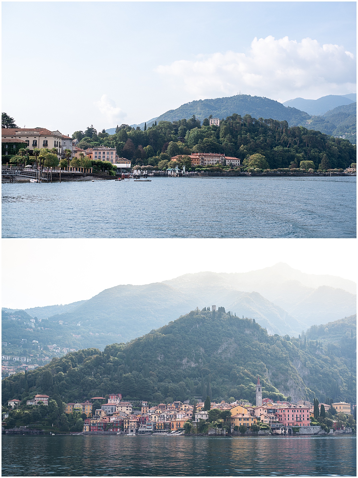 lifestyle travel photographer views from the ferry at Varenna
