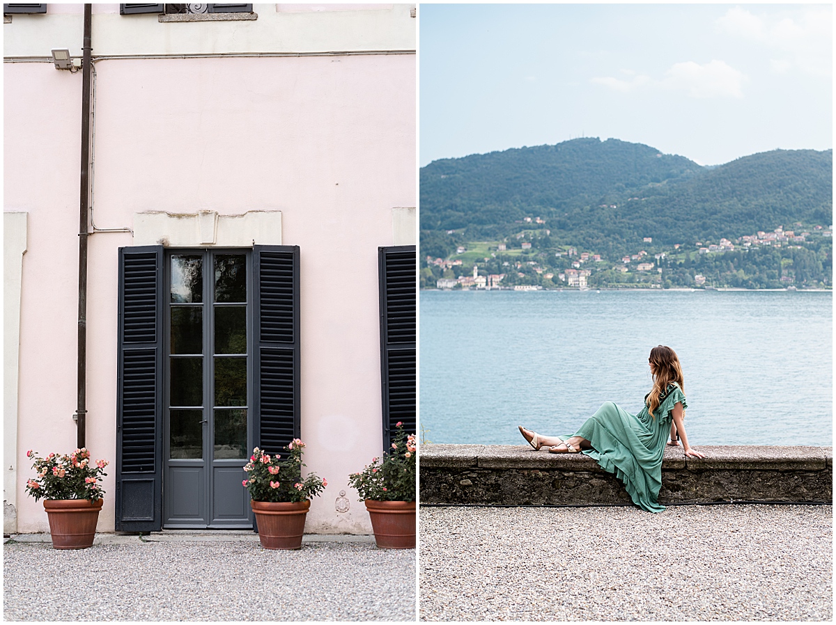 lifestyle travel photographer the pink mansion and views of Villa Carlotta