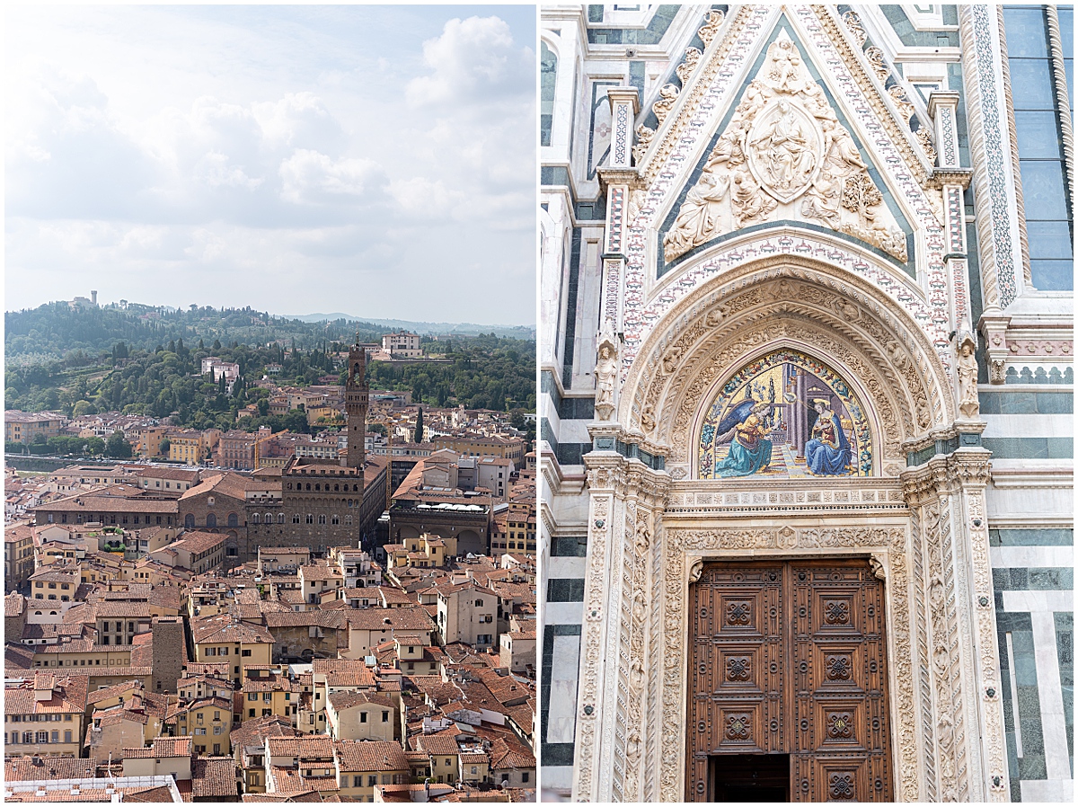 family vacation photographer views of florence from the top of the Duomo 