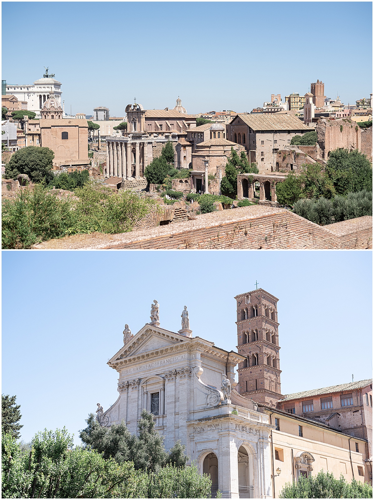 europe travel photographer view of the roman forum at noon