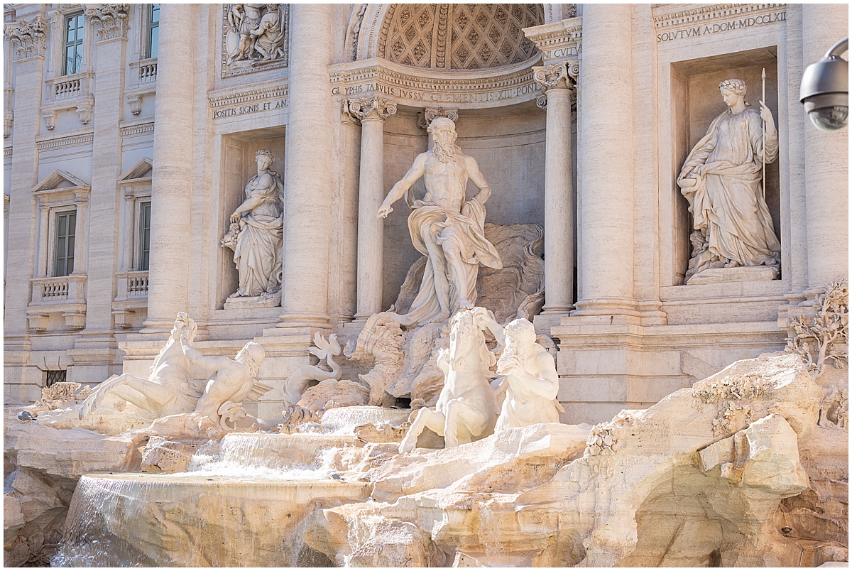 europe travel photographer details of the Trevi Fountain