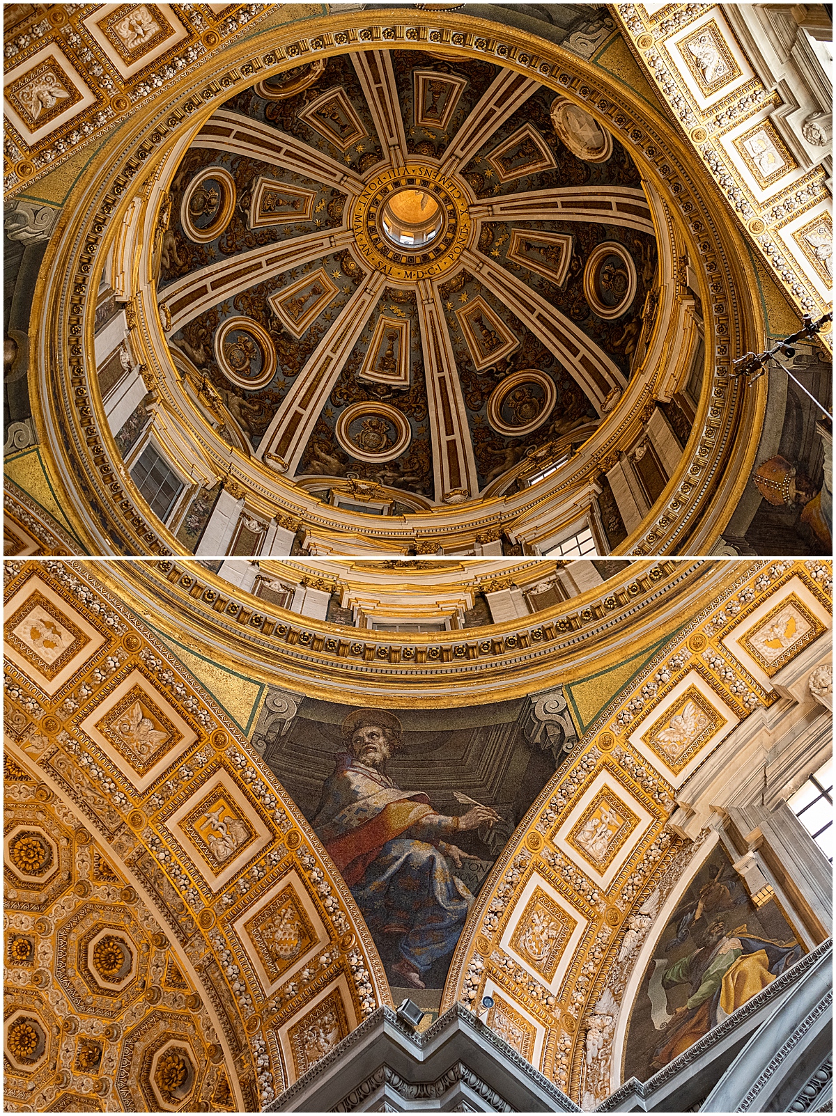 europe travel photographer details from inside St. Peter's Basilica