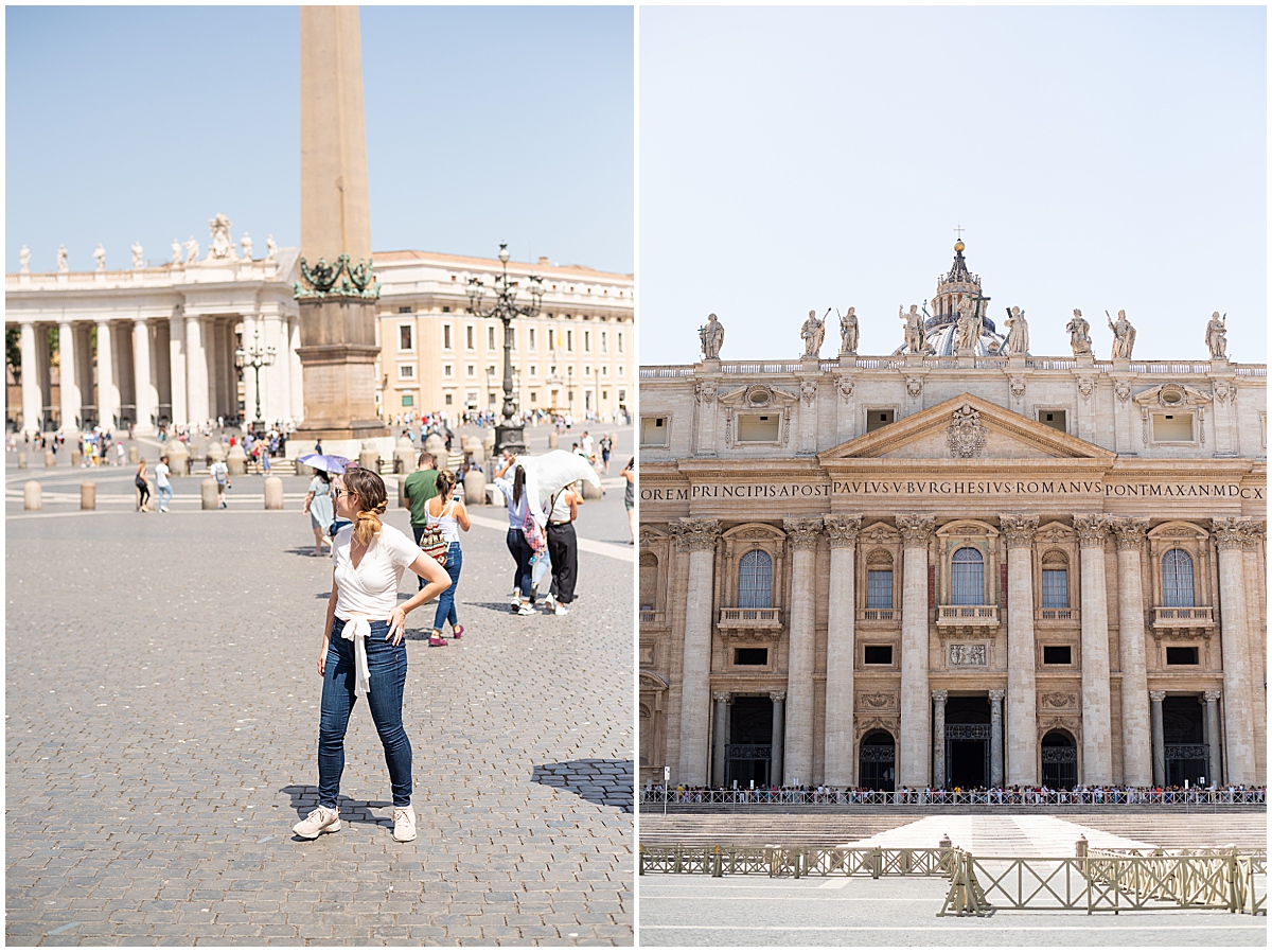 europe travel photographer views of St. Peter's Square at noon