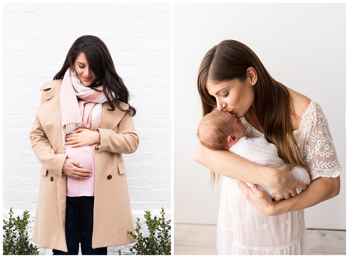 Top Newborn Photographer Columbus Ohio mom cradles and kisses newborn