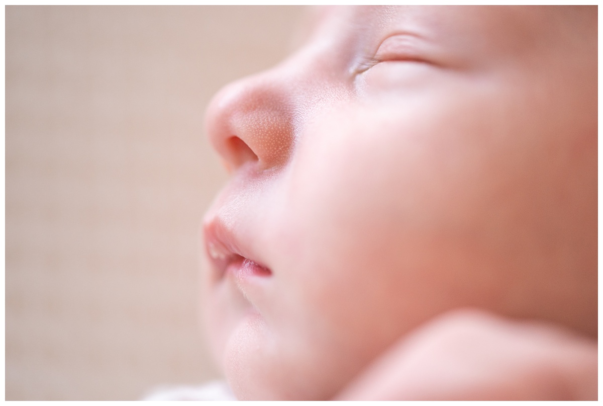 Top Newborn Photographer Columbus Ohio details of baby profile 
