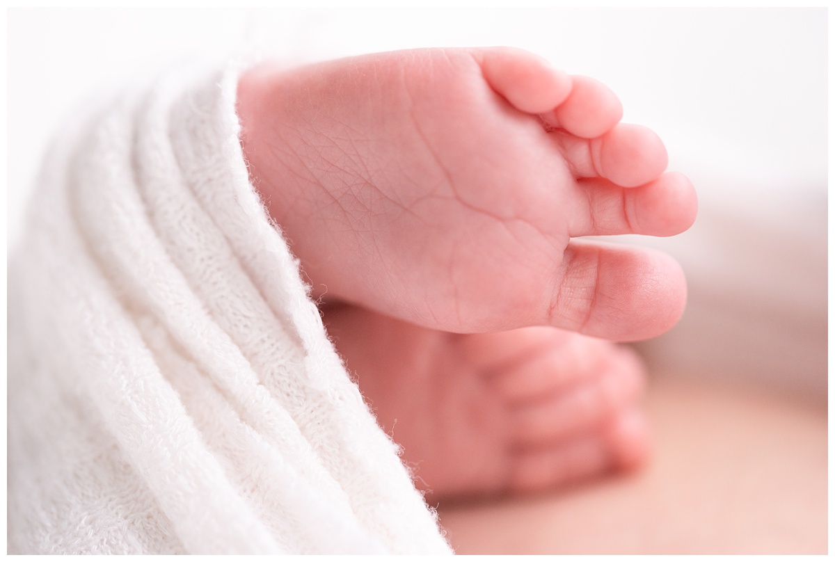 Lifestyle Newborn Photographer Columbus Ohio details of baby footprint